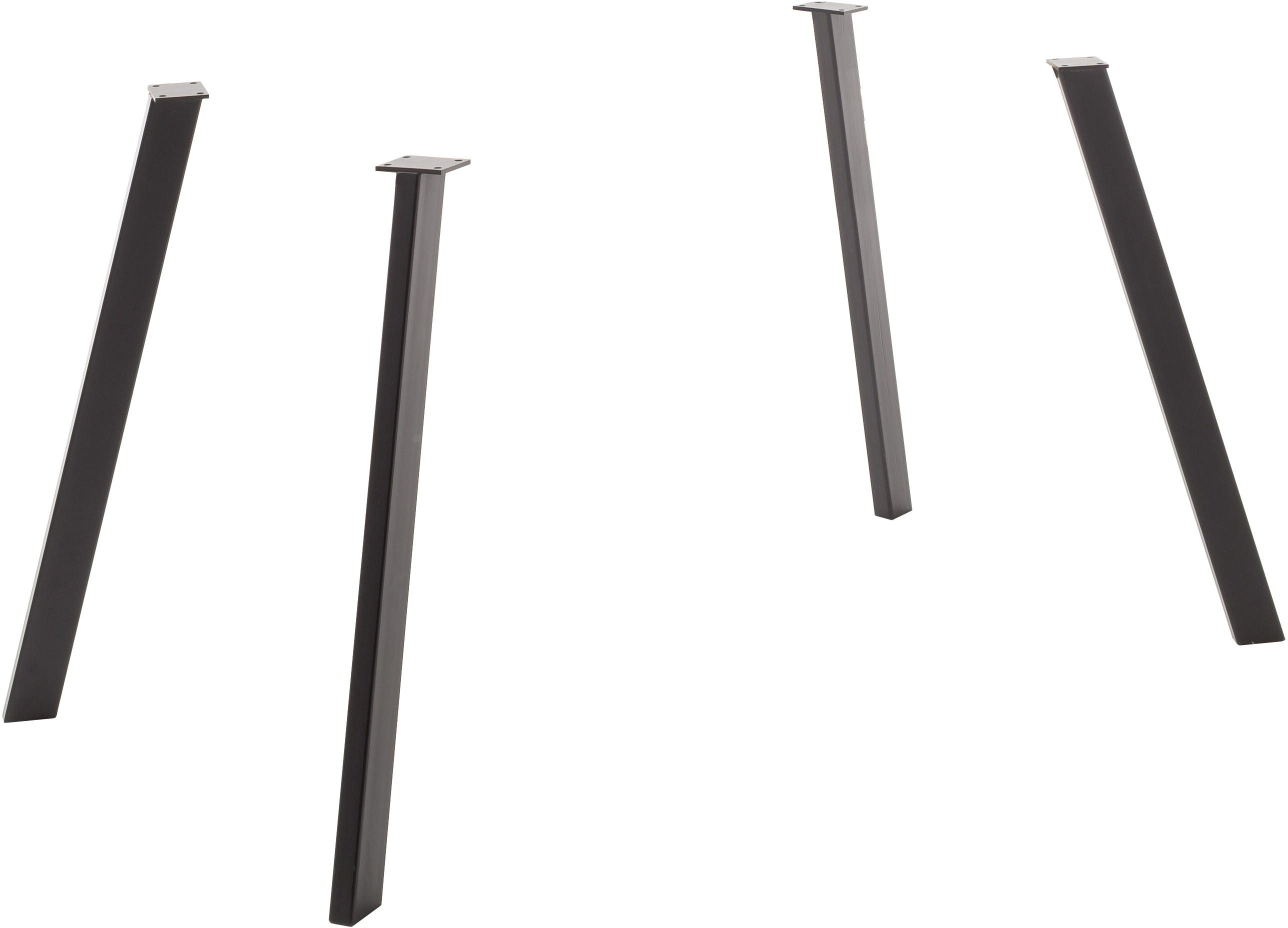 TISCHBEINESET - Schwarz, Natur, Metall (6/91/3cm) - Carryhome