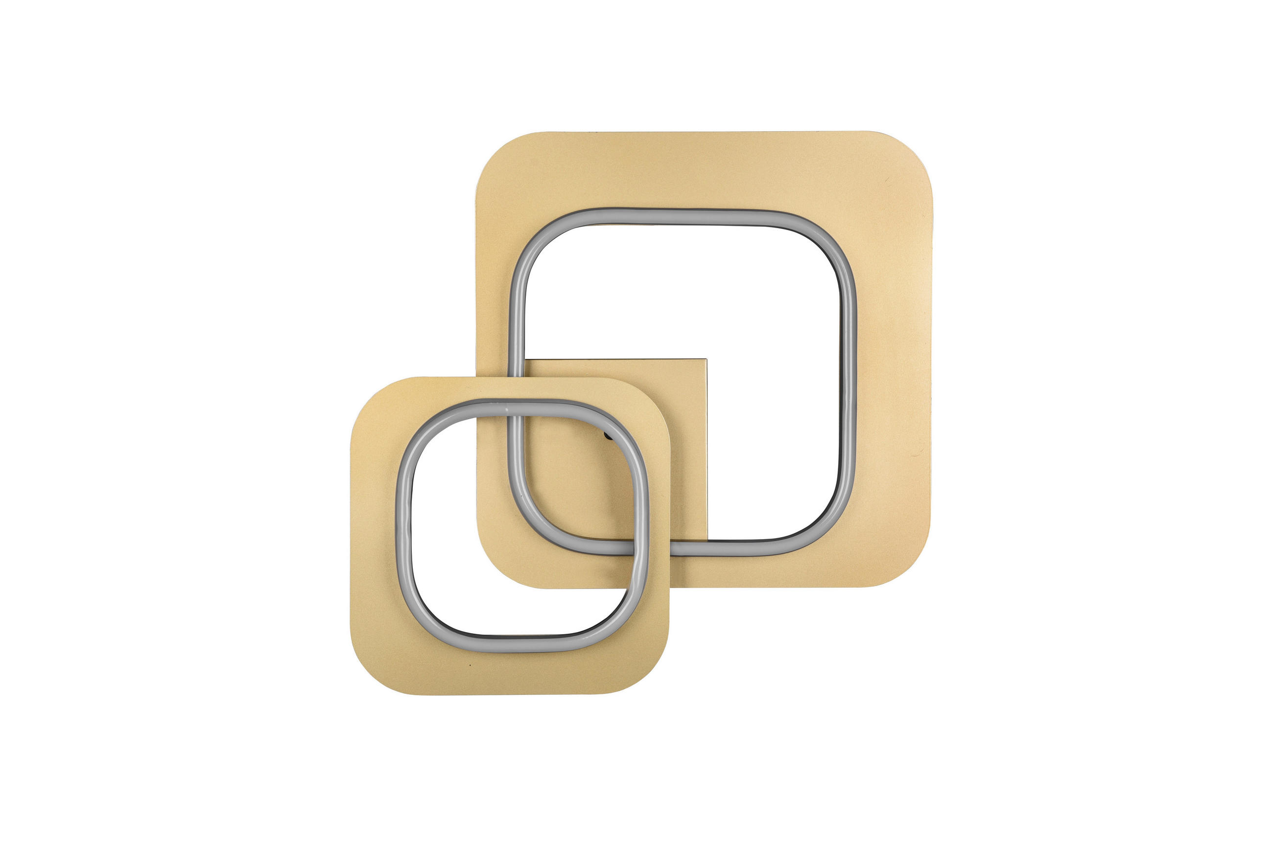 LED-DECKENLEUCHTE    52/54/10 cm  - Goldfarben/Schwarz, Basics, Metall (52/54/10cm) - Trio Leuchten