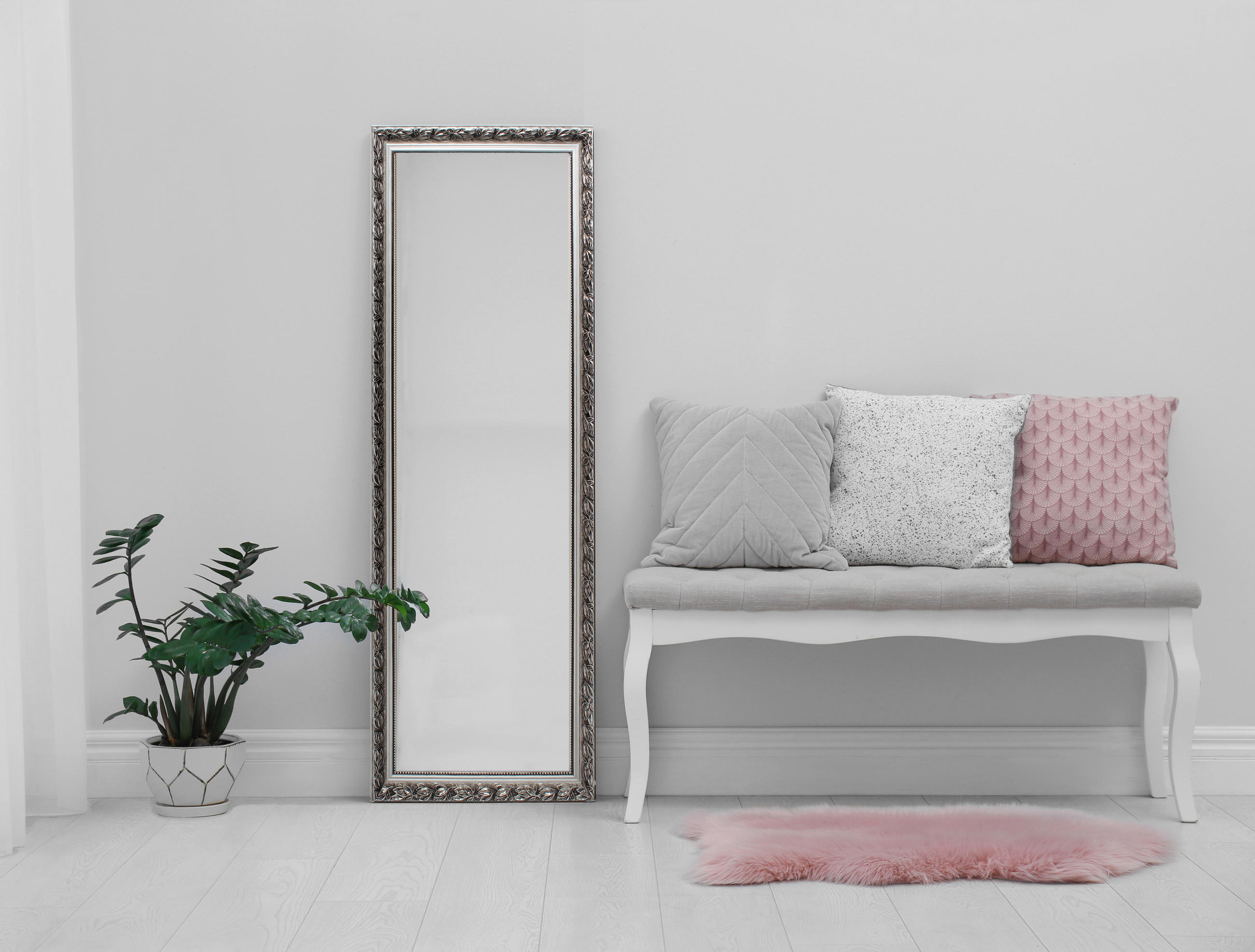 Thumbnail - Boxxx Wandspiegel, Silber, Glas, Kautschukholz, massiv, rechteckig, 50x150x3.5 cm, senkrecht und waagrecht montierbar, G...