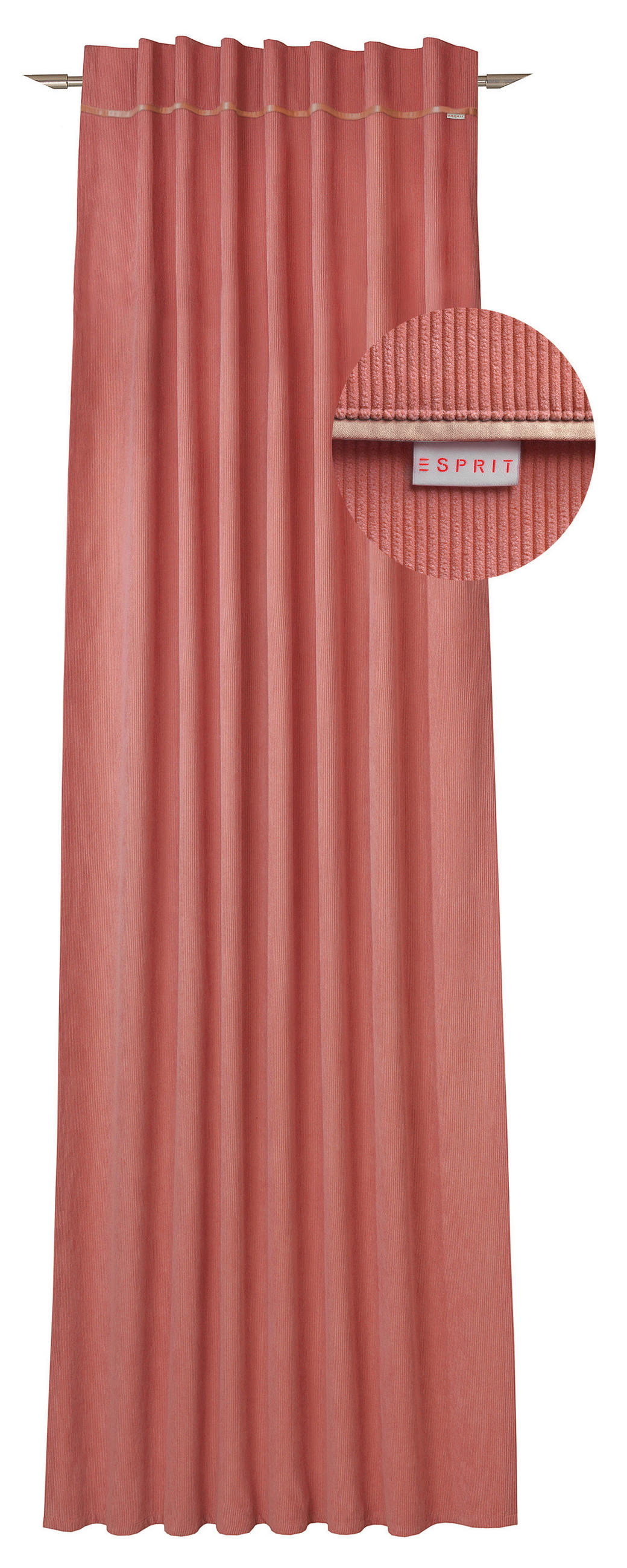 VORHANGSCHAL  blickdicht   130/250 cm  - Orange, Design, Textil (130/250cm) - Esprit