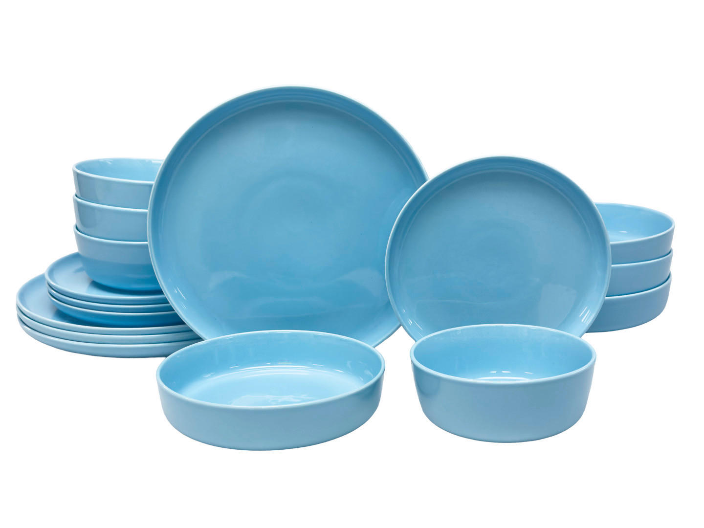KOMBISERVICE Blau Colori blu 24-teilig 6 Personen  - Blau, Trend, Keramik - Novel