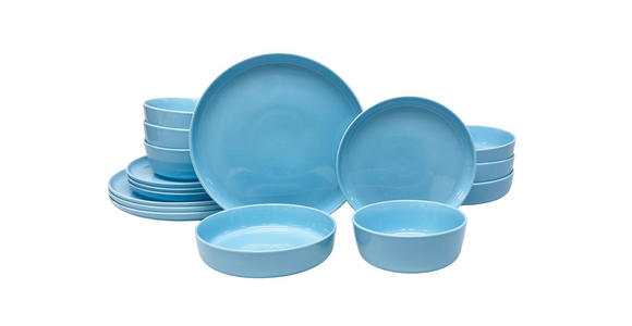 KOMBISERVICE Blau Colori blu 24-teilig 6 Personen - Blau, Trend, Keramik - Novel