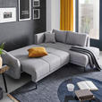 ECKSOFA in Webstoff Anthrazit  - Anthrazit/Schwarz, Design, Textil/Metall (250/191cm) - Carryhome