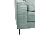 ECKSOFA Olivgrün Cord  - Schwarz/Olivgrün, KONVENTIONELL, Holz/Textil (212/155cm) - Carryhome