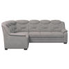 ECKSOFA Hellgrau Mikrofaser  - Hellgrau/Schwarz, Basics, Kunststoff/Textil (211/263cm) - MID.YOU