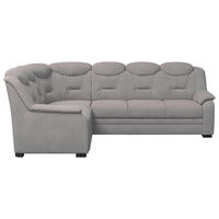 ECKSOFA Hellgrau Mikrofaser  - Hellgrau/Schwarz, Basics, Kunststoff/Textil (211/263cm) - MID.YOU