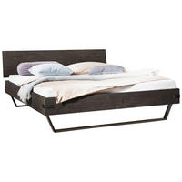 BETT 140/200 cm  in Grau, Schwarz, Akaziefarben  - Schwarz/Grau, Design, Holz/Metall (140/200cm) - Hasena