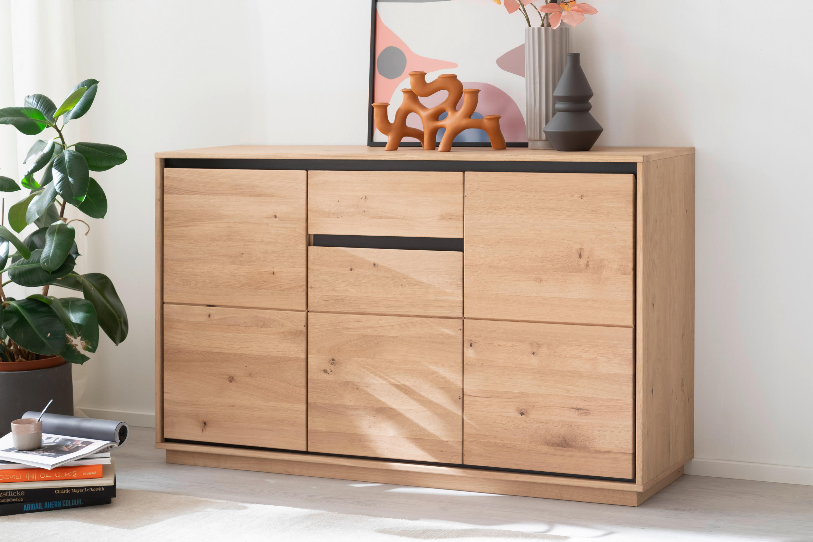 SIDEBOARD  in 132/82/40 cm  - Eiche Bianco, Natur, Holz/Holzwerkstoff (132/82/40cm)