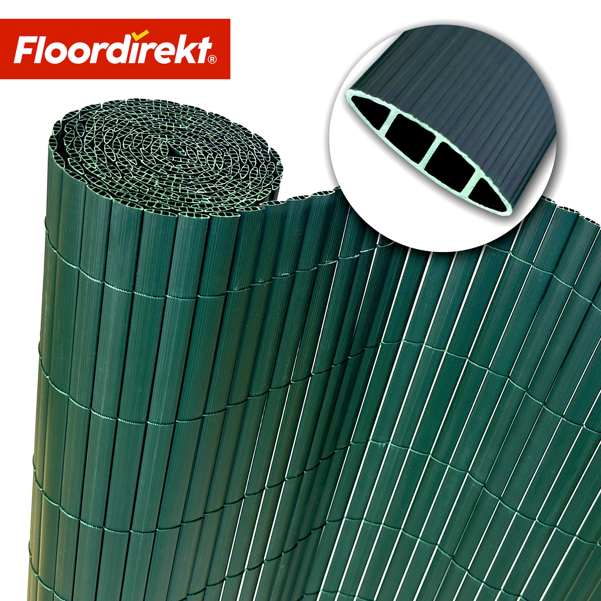 Floordirekt Sichtschutz PVC-Sichtschutz Grün 150x300 cm