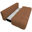 BOXSPRINGSOFA in Chenille Rostfarben  - Rostfarben/Schwarz, MODERN, Kunststoff/Textil (210/72/105cm) - Cantus