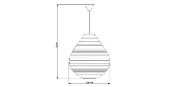 HÄNGELEUCHTE 50/120 cm  - Beige, Trend, Kunststoff/Textil (50/120cm) - Novel