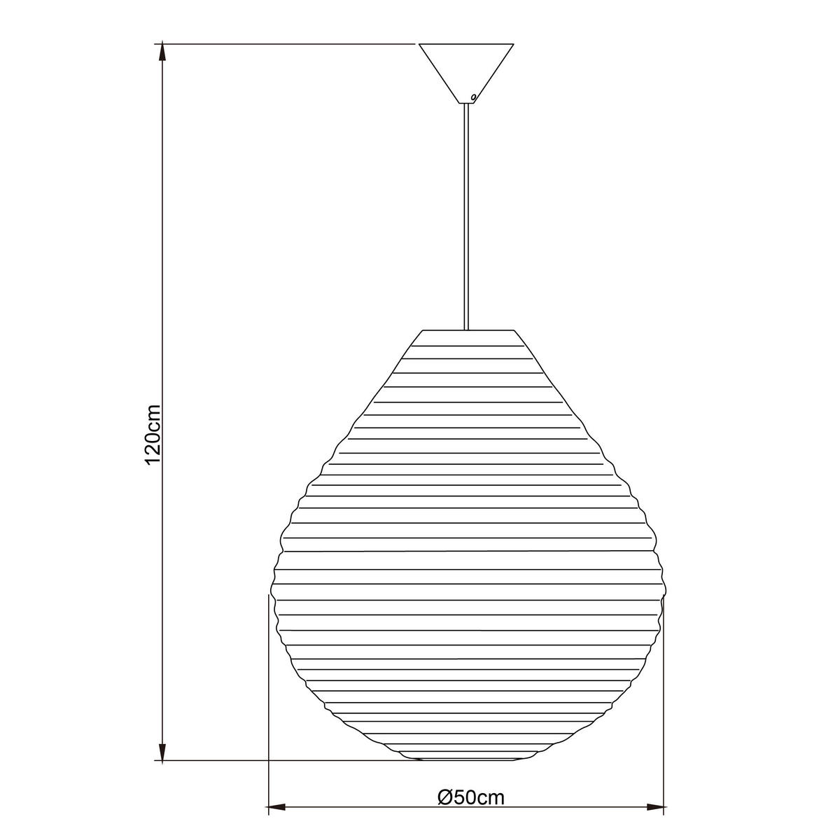 HÄNGELEUCHTE 50/120 cm  - Beige, Trend, Kunststoff/Textil (50/120cm) - Novel