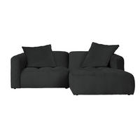 ECKSOFA in Webstoff Anthrazit  - Anthrazit/Schwarz, Lifestyle, Kunststoff/Textil (240/173cm) - Stylife