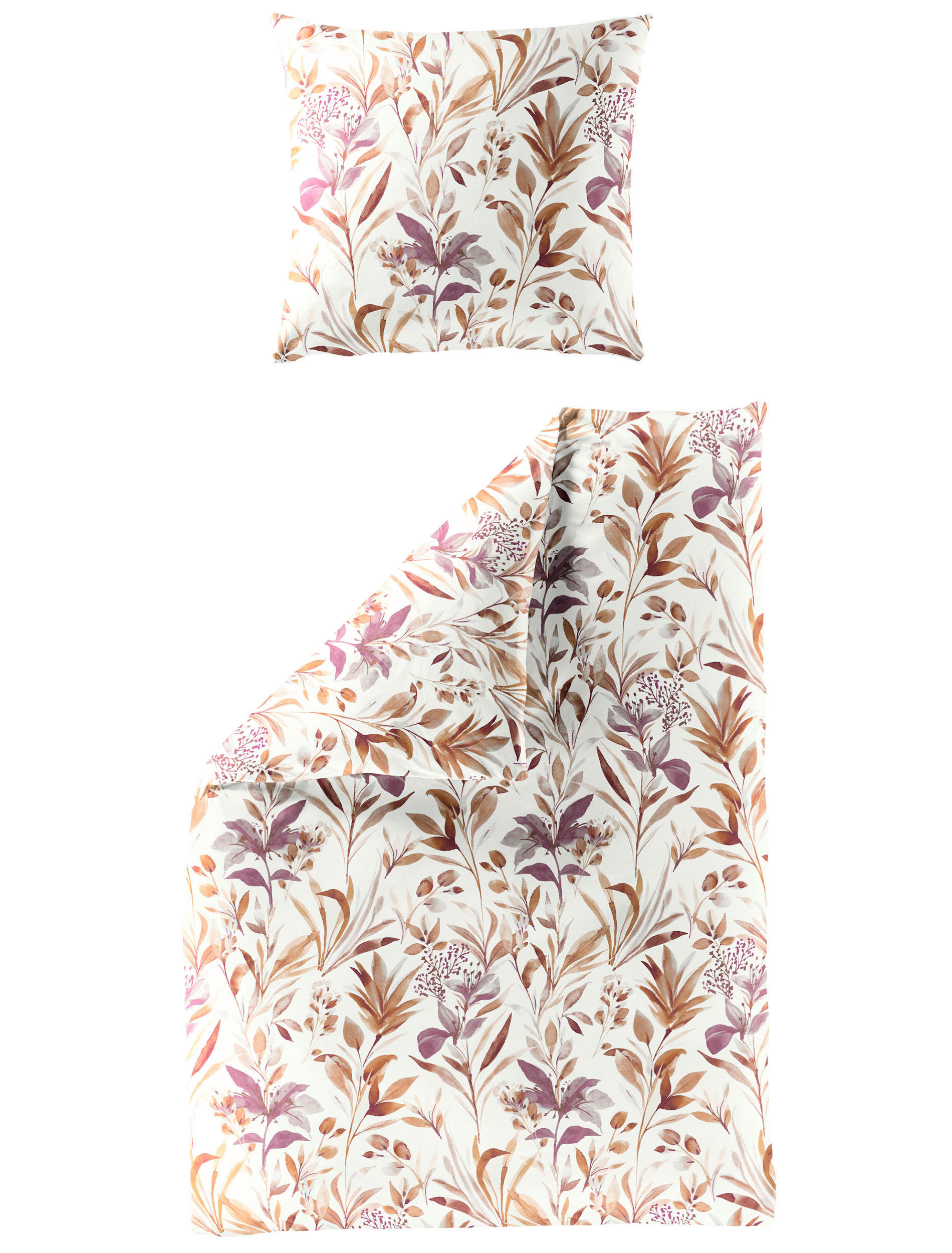 BETTWÄSCHE 2-teilig Biber 135/200 cm  - Lachsfarben, Design, Textil (135/200cm) - Bierbaum