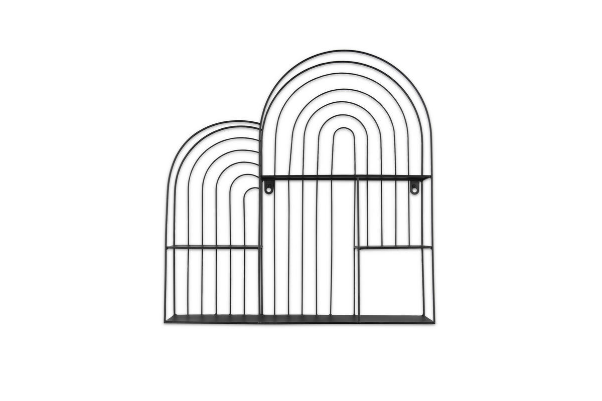 WANDREGAL  - Schwarz, Trend, Metall (54/55/11cm) - Boxxx