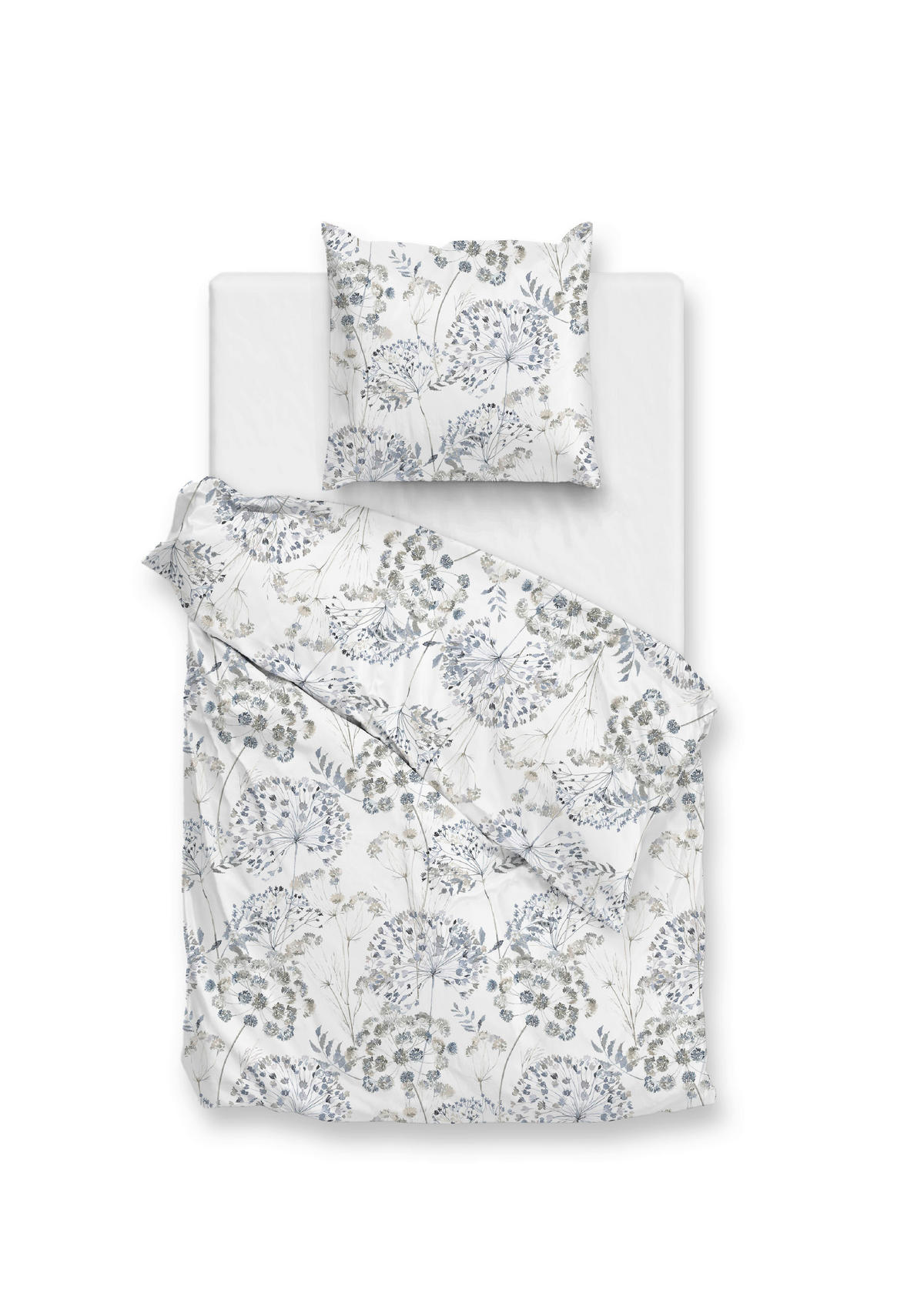 BETTWÄSCHE 2-teilig Eira Flanell 135/200 cm  - Weiß, Basics, Textil (135/200cm)