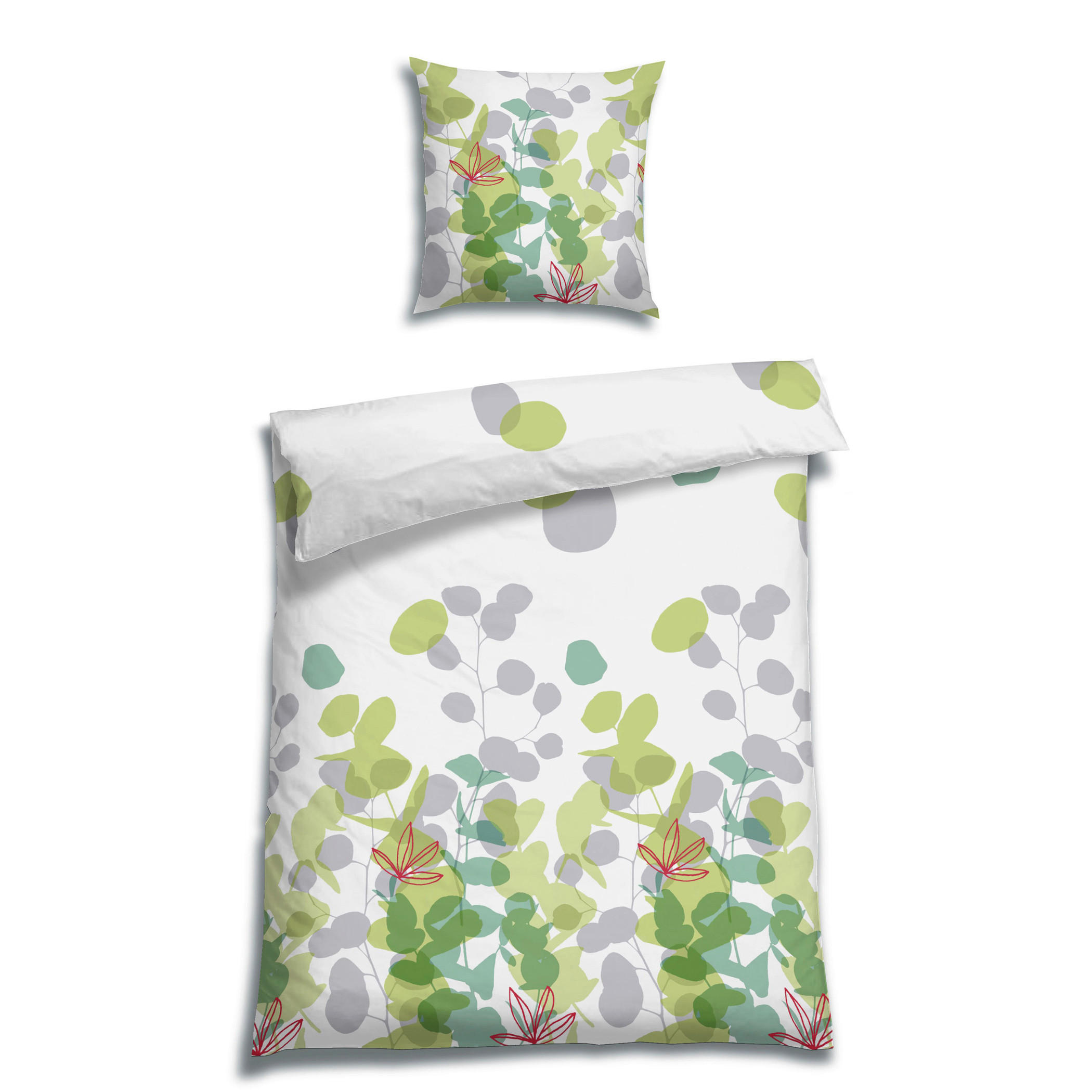 BETTWÄSCHE Seersucker 155/220 cm  - Grün, Design, Textil (155/220cm) - Florella