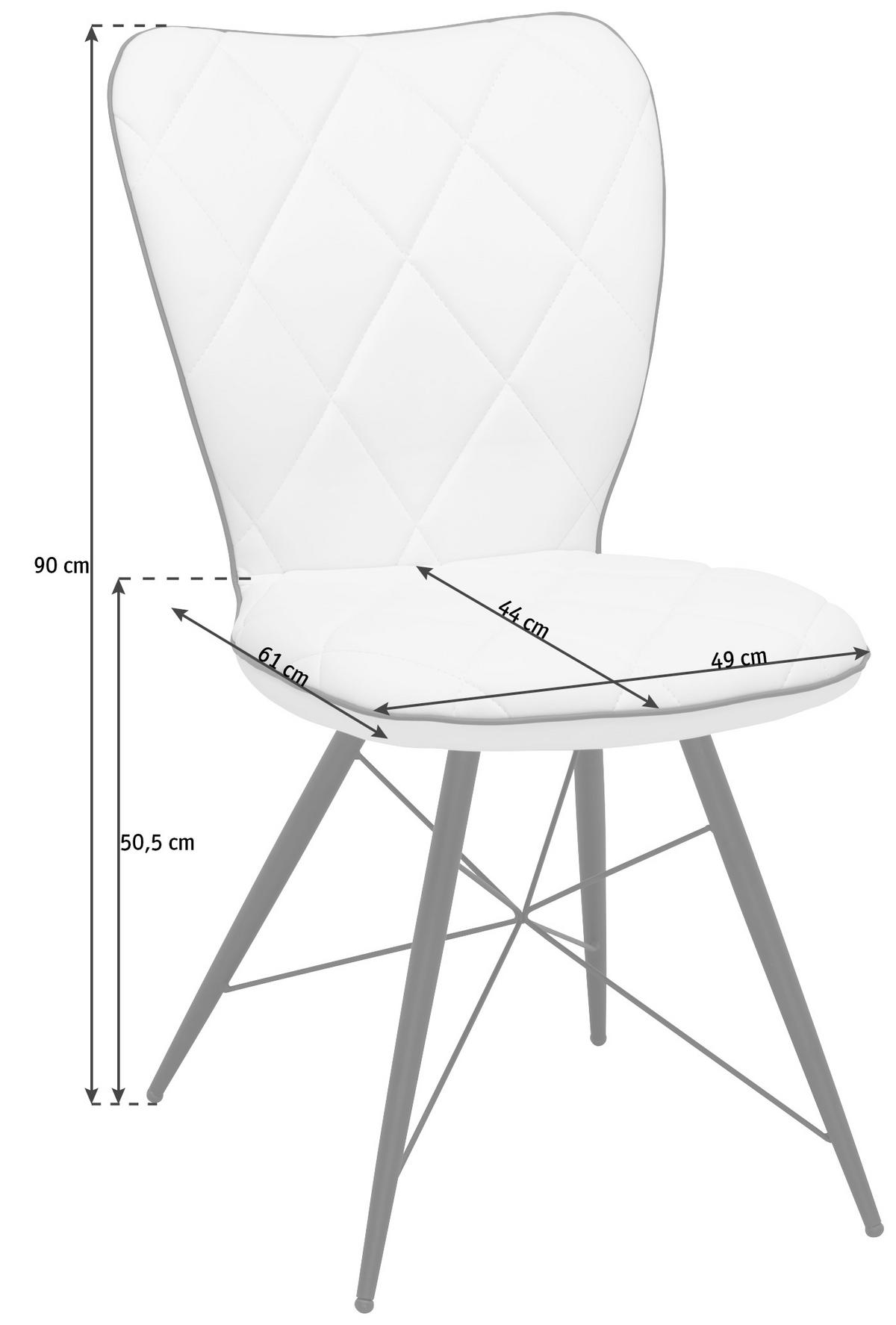 STOLICA  crna  metal, tekstil      - crna, Design, metal/tekstil (49/90/61cm) - Hom`in