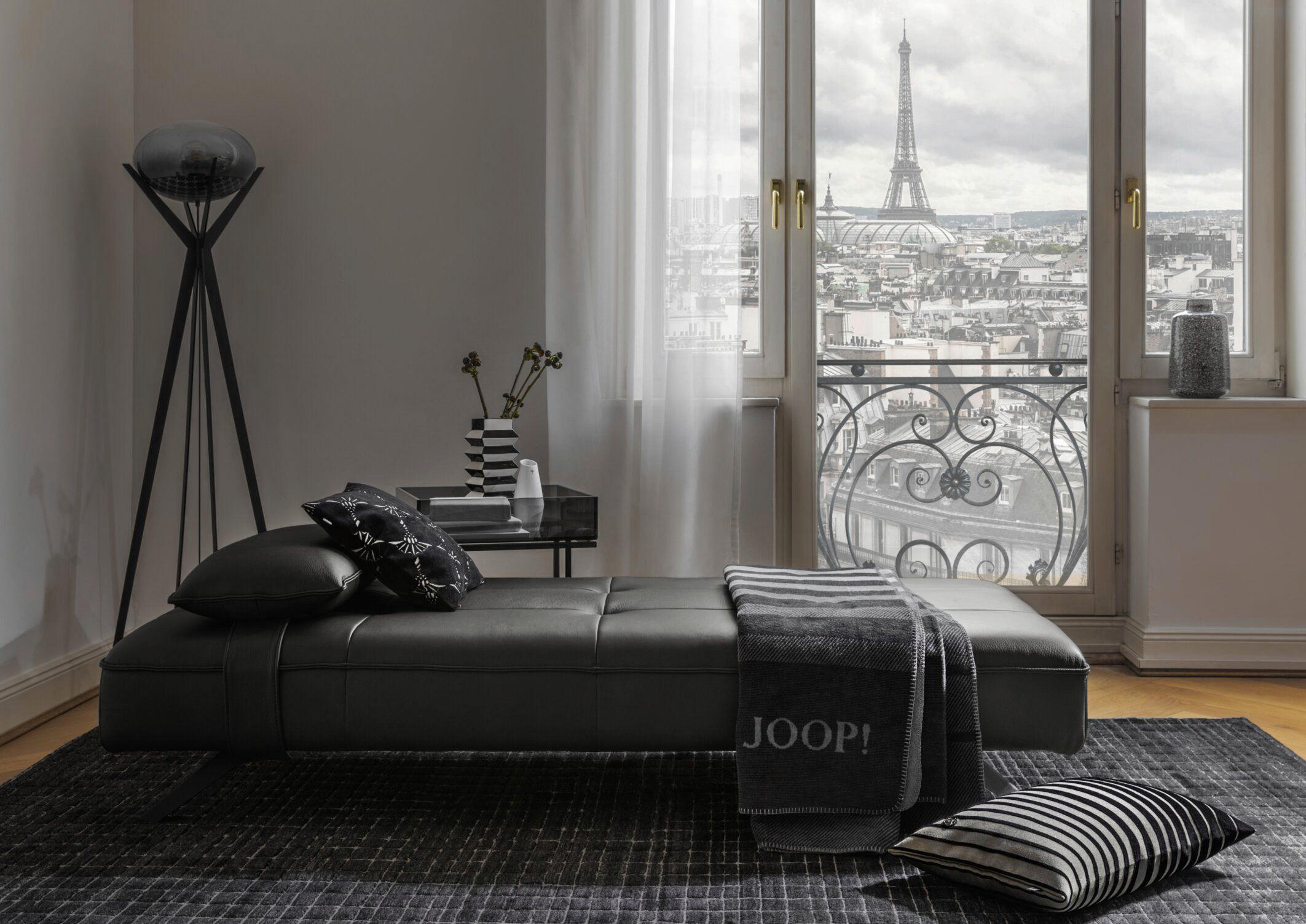 DOMÁCÍ DEKA, bavlna, 150/200 cm - černá, Design, textil (150/200cm) - Joop!