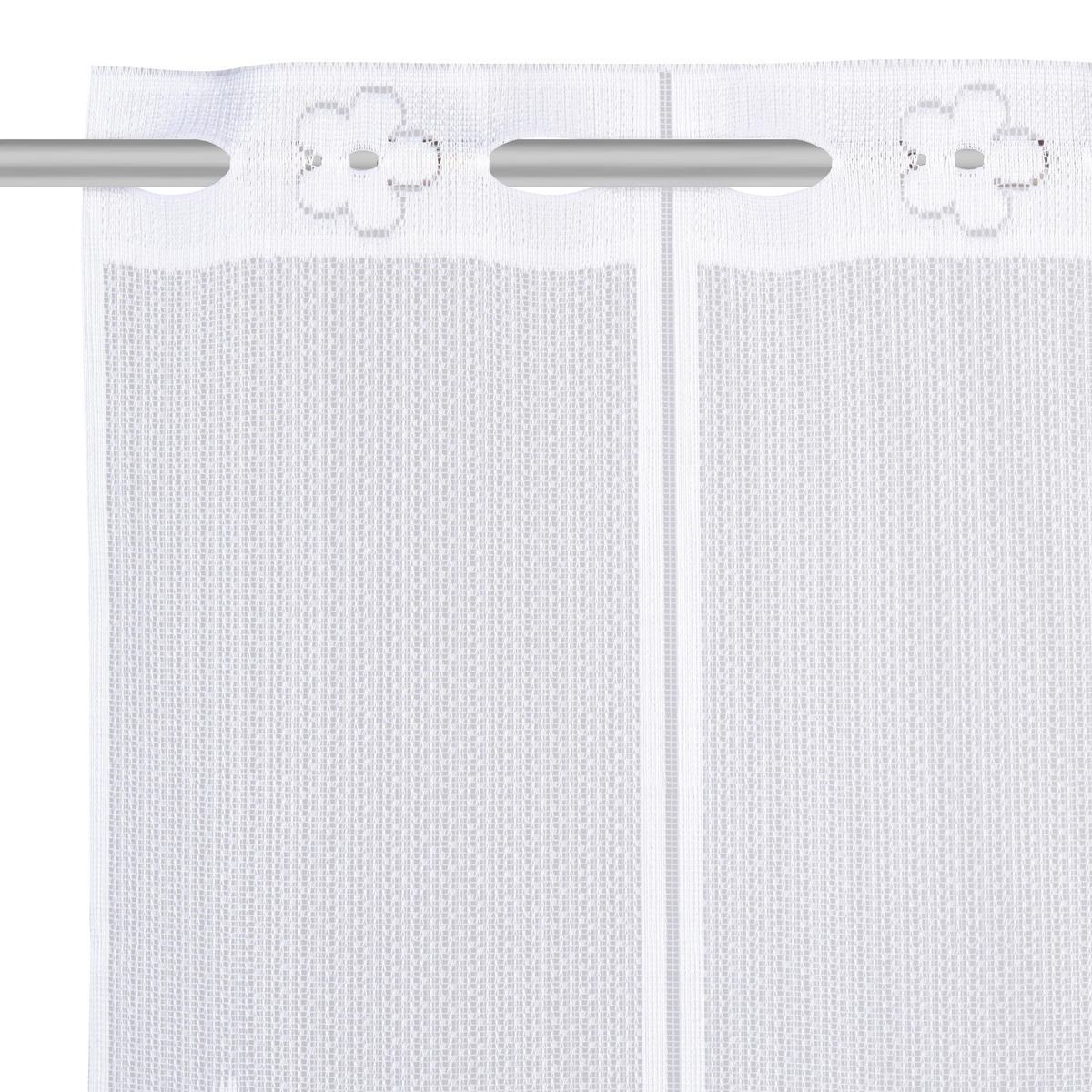 KURZGARDINEN 2ER SET   160/50 cm   - Weiß, KONVENTIONELL, Textil (160/50cm) - Esposa