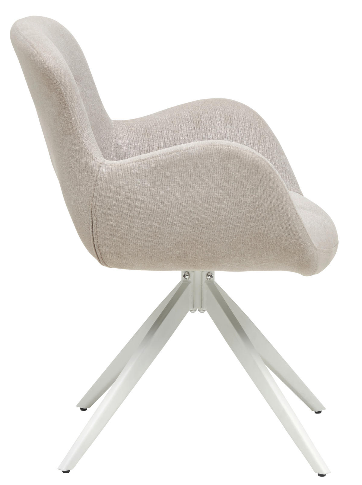 ARMLEHNSTUHL  in Eisen Webstoff  - Beige/Weiß, MODERN, Holz/Textil (62/84/62cm) - Livetastic