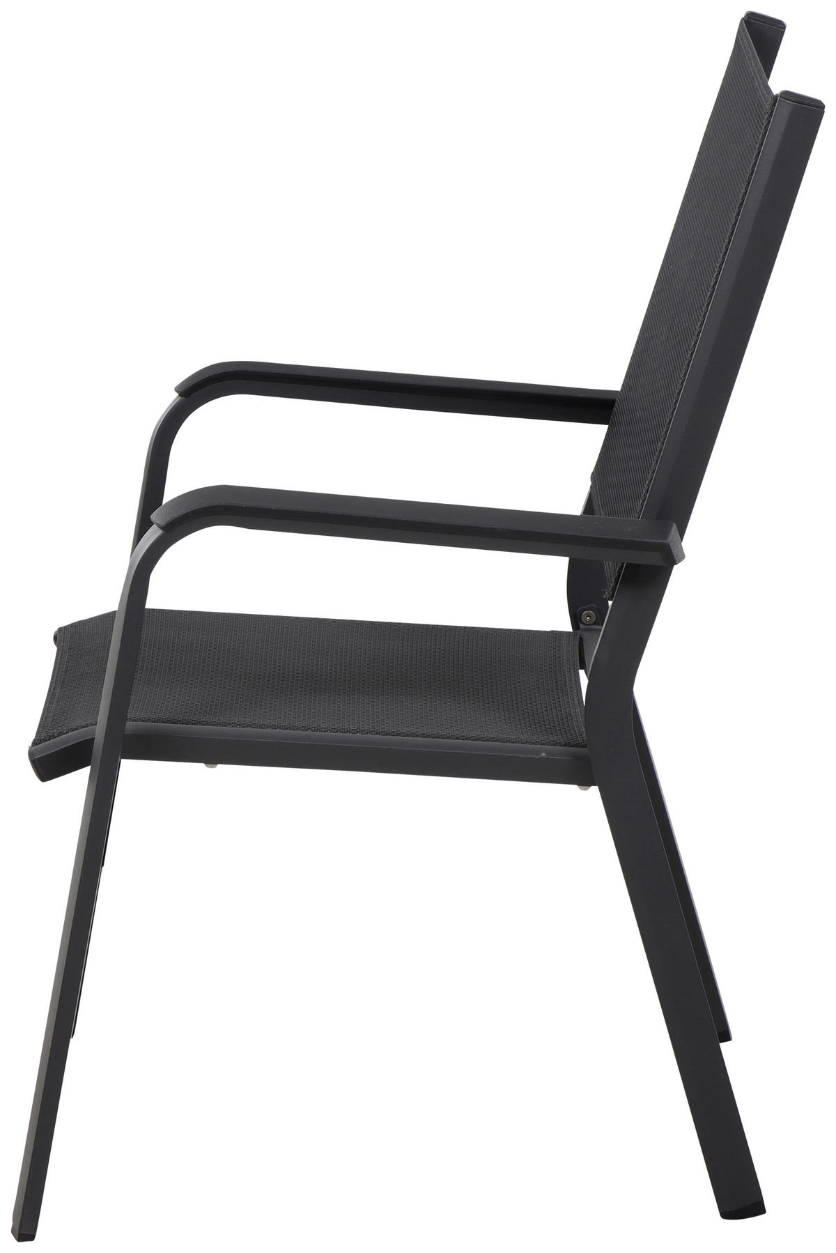 STAPELSESSEL Aluminium Anthrazit, Schwarz  - Anthrazit/Schwarz, KONVENTIONELL, Kunststoff/Textil (63/97/67cm) - Siena Garden