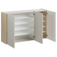 HÄNGESCHUHSCHRANK 141/85/35 cm  - Eiche Bianco/Greige, Design, Holzwerkstoff (141/85/35cm) - Voleo