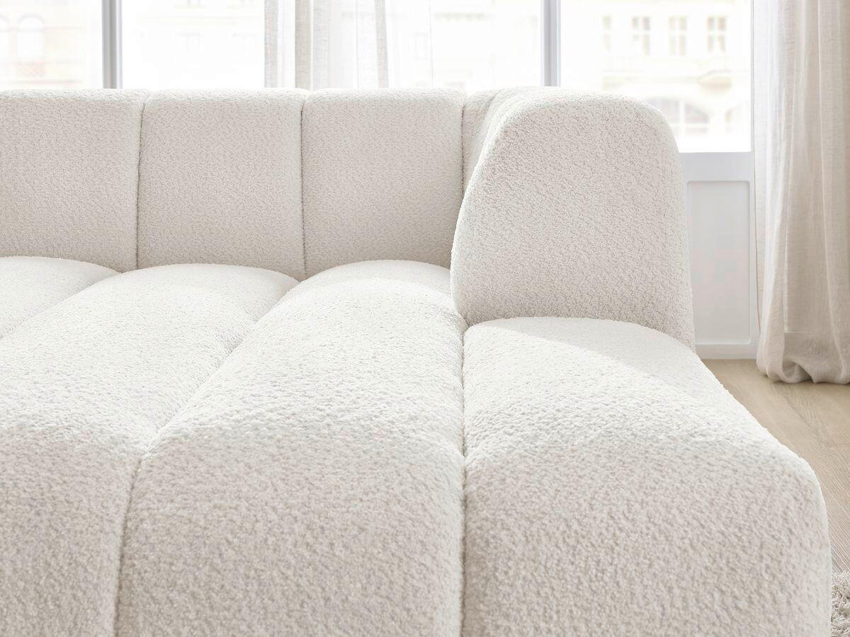 SOFAELEMENT ANNECY Bouclé Weiß  - Schwarz/Weiß, MODERN, Kunststoff/Textil (120/72/170cm)