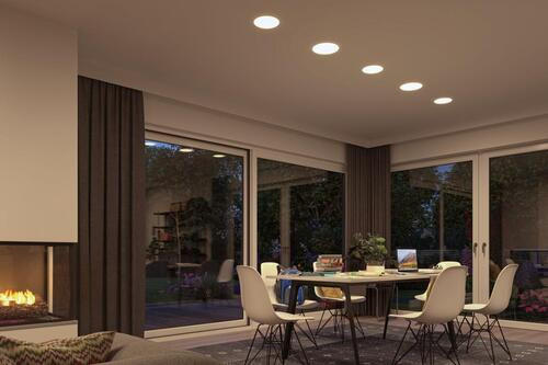 LED-BADEZIMMER-EINBAULEUCHTE 12,5 cm  - Weiß, LIFESTYLE, Kunststoff (12,5cm) - Paulmann