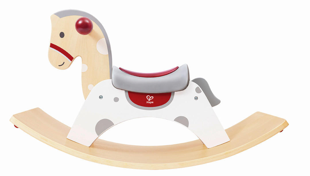 SCHAUKELPFERD - Buchefarben/Rot, Basics, Holz/Holzwerkstoff (70/41,8/30cm) - Hape