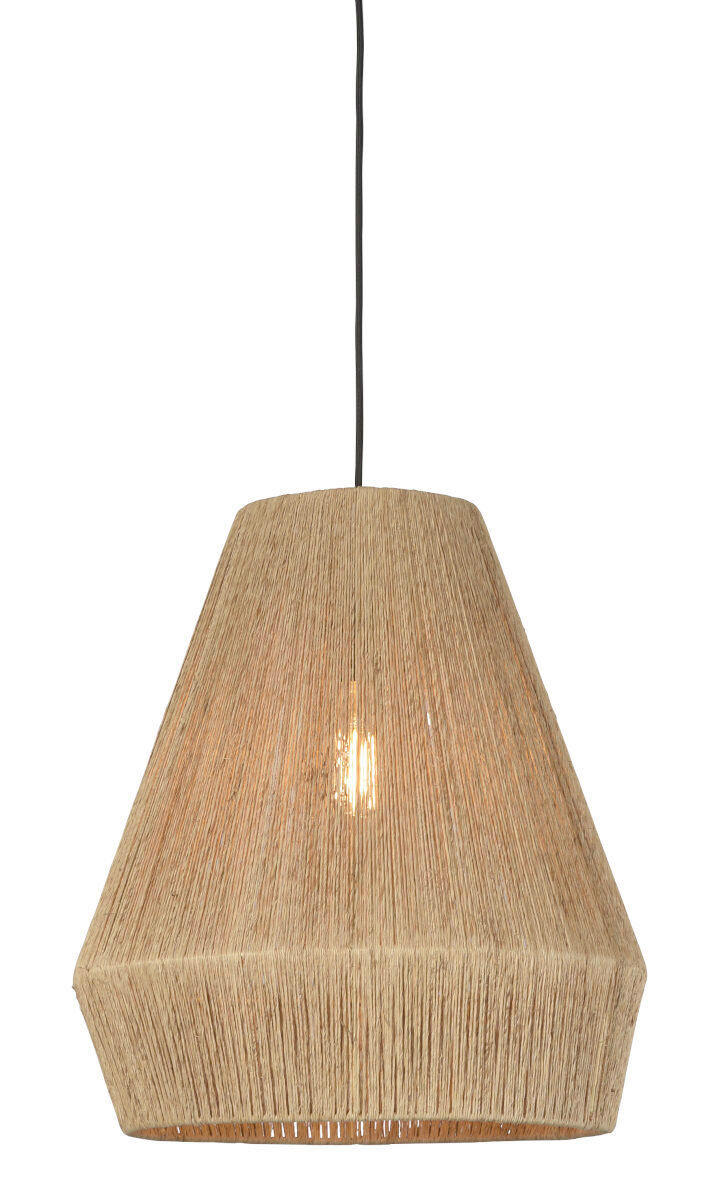 HÄNGELEUCHTE GOOD&MOJO 40/47 cm  - Hellbraun/Schwarz, Natur, Naturmaterialien/Kunststoff (40/47cm) - Good & Mojo