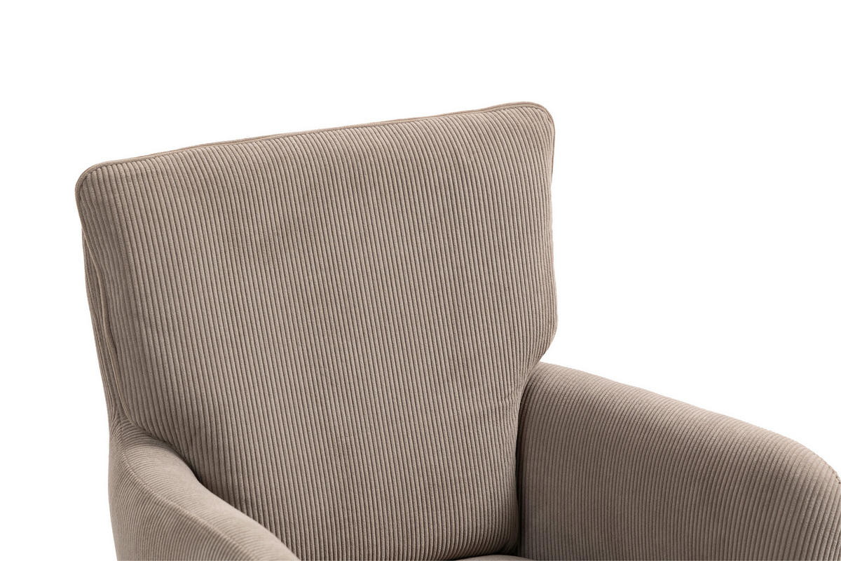 ARMLEHNSTUHL  in Cord  - Schwarz/Braun, KONVENTIONELL, Textil/Metall (60/95/67cm) - MID.YOU