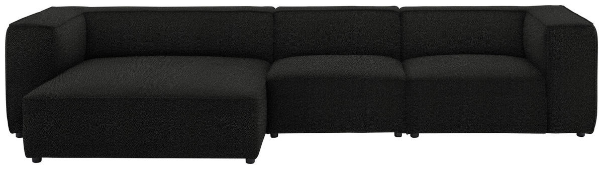 ECKSOFA in Flachgewebe Schwarz  - Schwarz, Design, Kunststoff/Textil (164/341cm) - W.Schillig