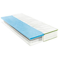 GEL-TASCHENFEDERKERNMATRATZE 180/200 cm, Höhe ca.: 26 cm, H2 + H3 = mittel + fest, 7-Zonen - Basics, Textil (180/200cm) - Valnatura