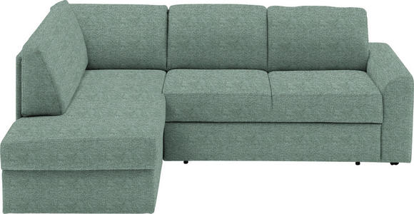 ECKSOFA in Webstoff Türkis  - Türkis/Schwarz, KONVENTIONELL, Kunststoff/Textil (165/224cm) - Xora