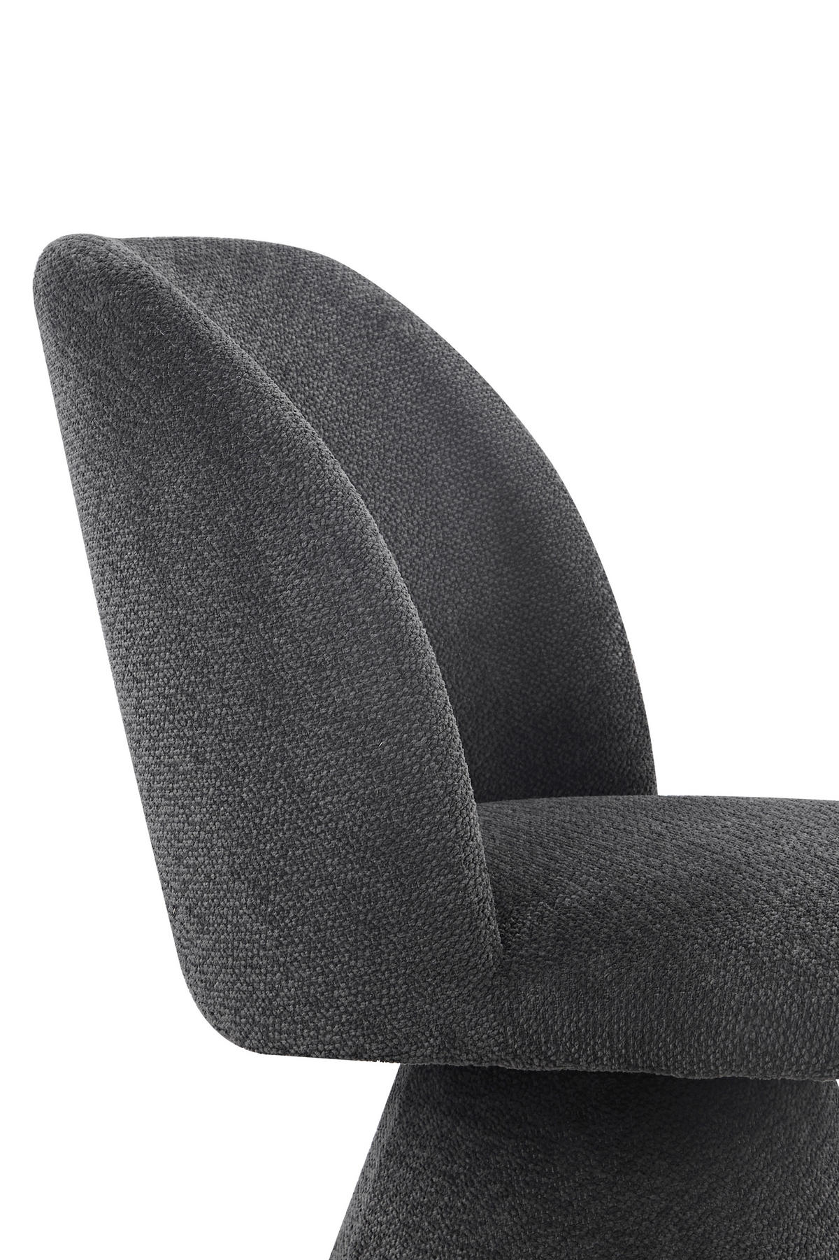 STUHL-SET 2 Stück  in Stahl Webstoff  - Anthrazit, MODERN, Textil/Metall (54/84/61cm) - MID.YOU