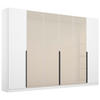 DREHTÜRENSCHRANK  in Champagner, Weiß  - Champagner/Weiß, MODERN, Glas/Holzwerkstoff (271/210/54cm) - Rauch Möbel