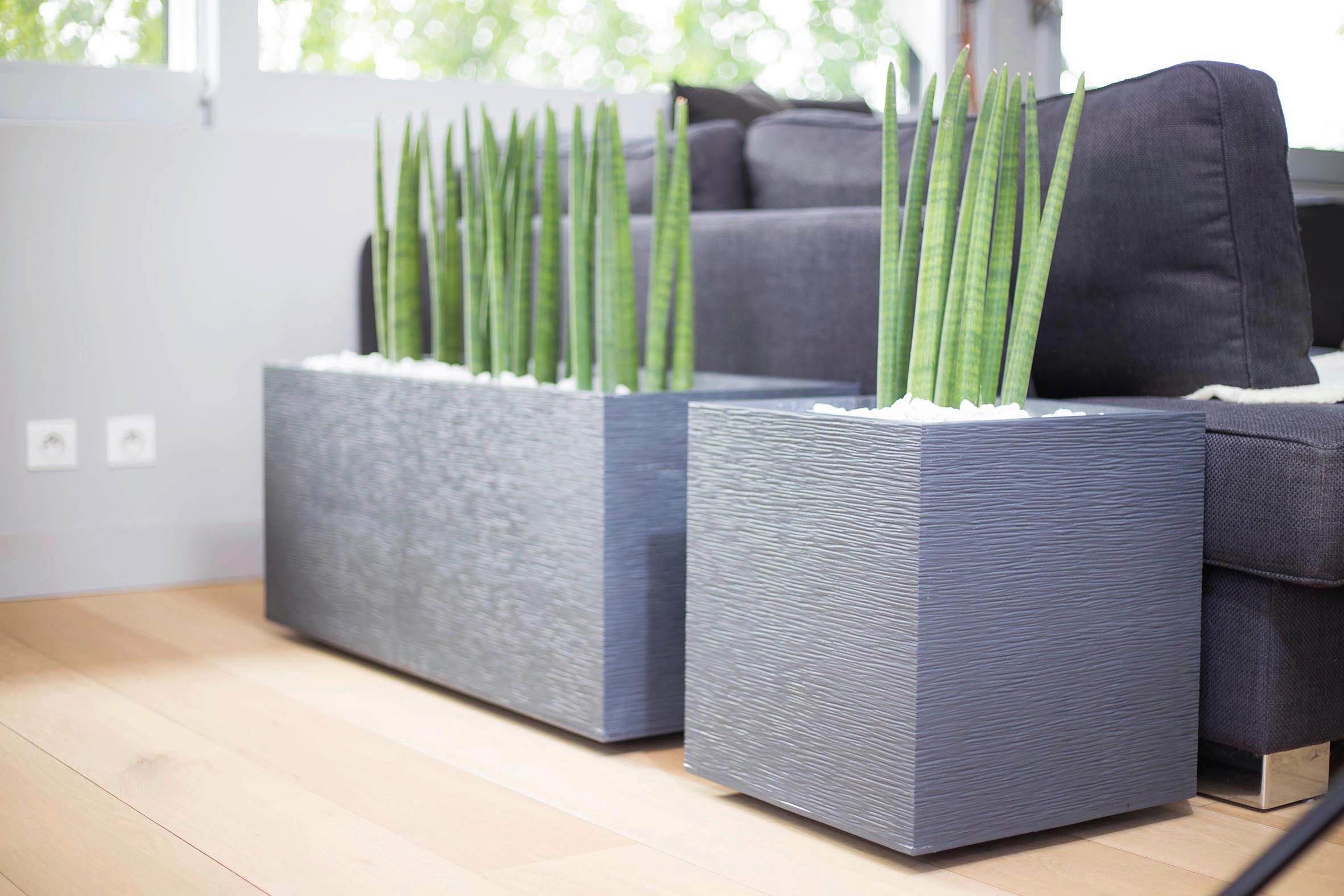 PFLANZTOPF   - Graphitfarben, Basics, Kunststoff (39/43/39cm) - Ambia Garden