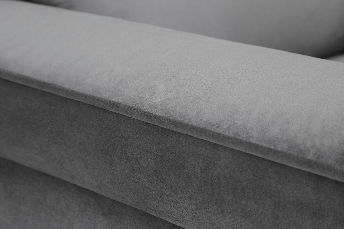 SCHAUKELSTUHL in Samt Dunkelgrau  - Dunkelgrau/Schwarz, MODERN, Textil/Metall (90/105/100cm) - MID.YOU