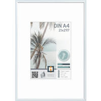 RÁM NA OBRAZY, 1 foto 21 cm x 29,7 cm - biela, Basics, plast/sklo (30,7/22,1cm)
