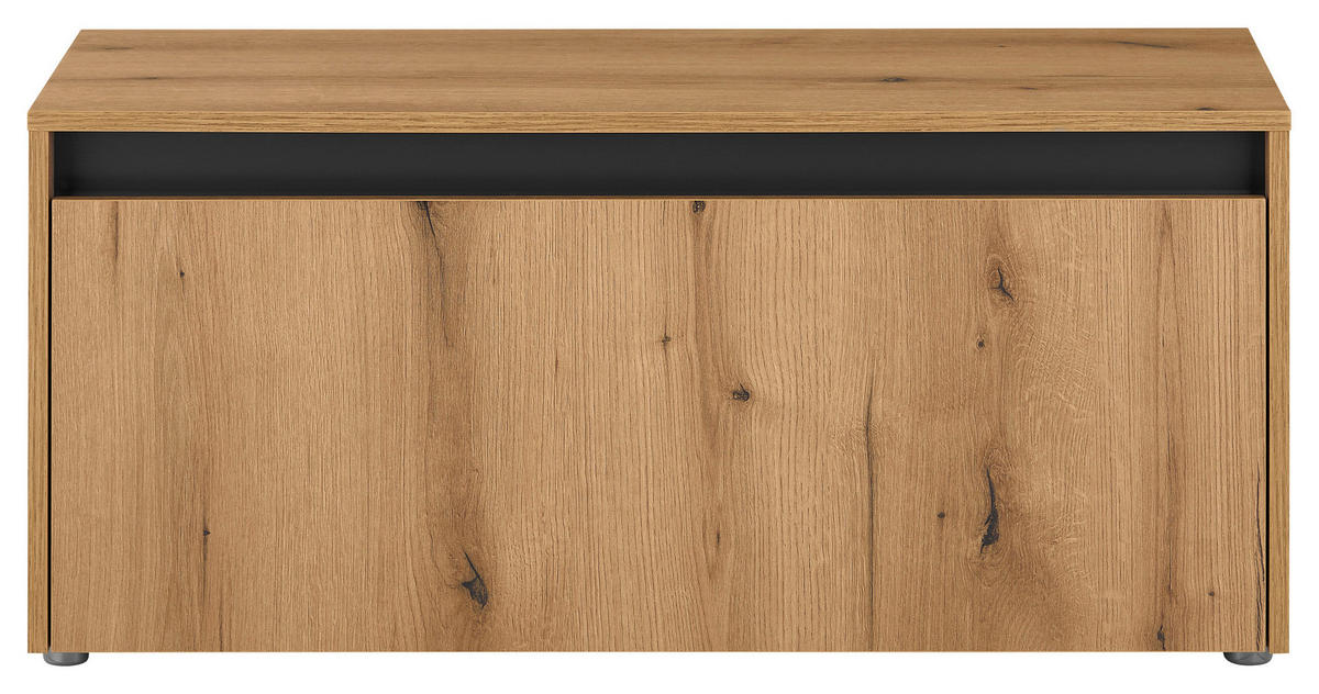 GARDEROBENBANK  in 100/45/40 cm  - Eichefarben/Anthrazit, Design, Kunststoff (100/45/40cm) - Modante