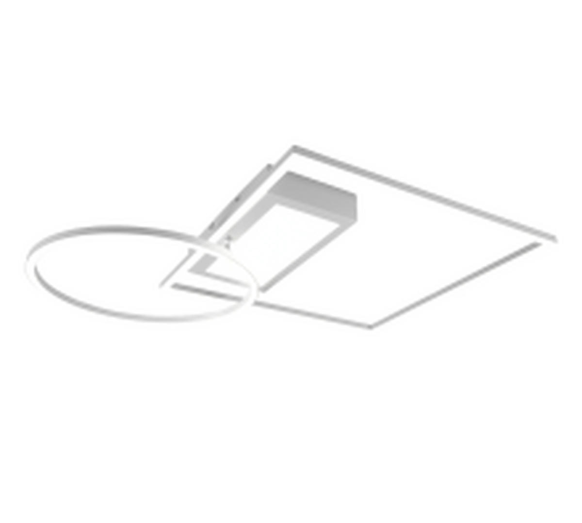 LED PLAFONJERA - bela, Dizajnerski, metal (64,5/9,0/86,5cm)