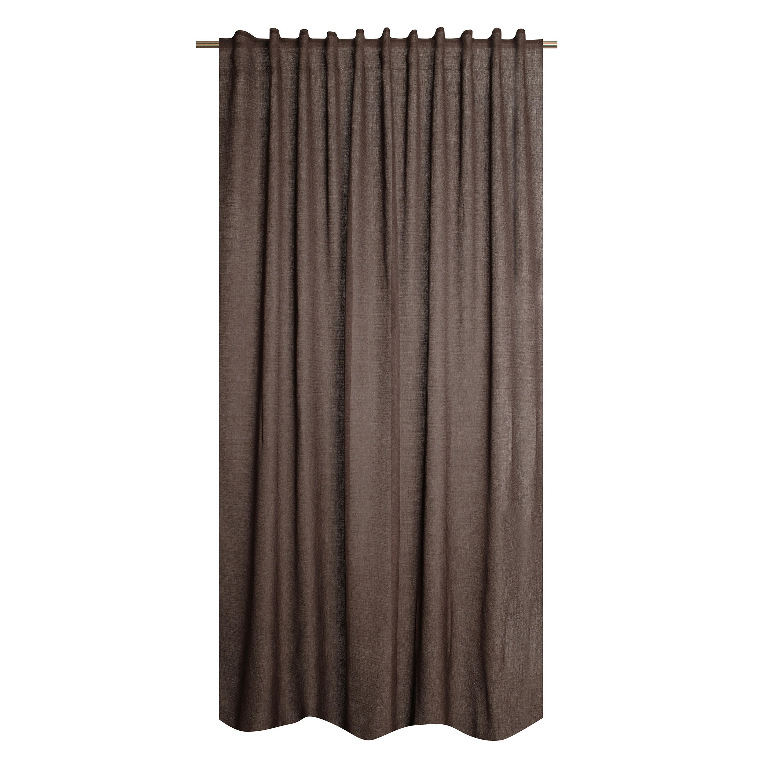 FERTIGVORHANG halbtransparent  - Mokka, Basics, Textil (200/280cm)
