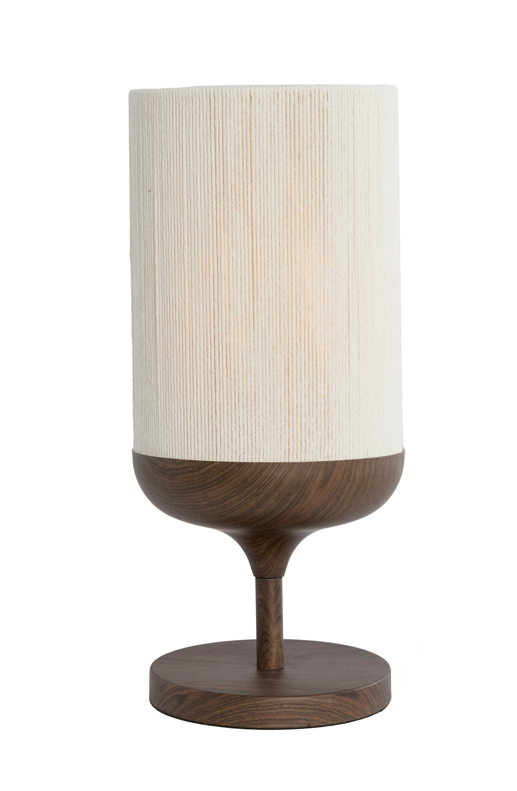 TISCHLEUCHTE Dania 22,5/22,5/50 cm   - Dunkelbraun/Creme, Design, Kunststoff/Textil (22,5/22,5/50cm) - Light & Living