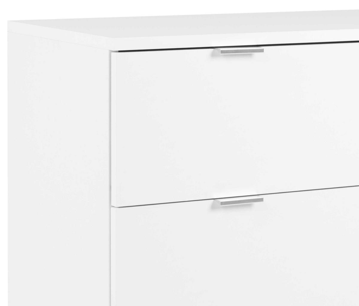 KOMMODE  in 80/86,5/40 cm  - Silberfarben/Weiß, KONVENTIONELL, Holz/Holzwerkstoff (80/86,5/40cm) - MID.YOU