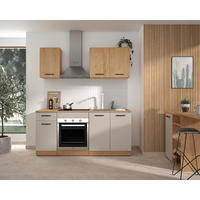 KÜCHENLEERBLOCK   in Beige  - Beige/Schwarz, Trend, Holzwerkstoff/Metall (180/211/60cm) - MID.YOU