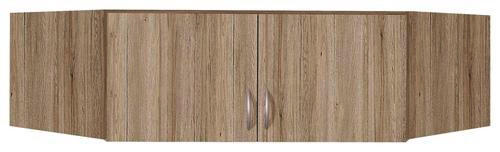 AUFSATZSCHRANK 117/39/52,2 cm   - Silberfarben/Eiche San Remo, Design, Holzwerkstoff/Kunststoff (117/39/52,2cm) - Boxxx