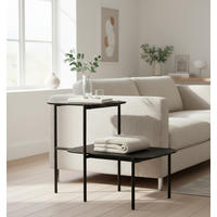 COUCHTISCH Esche furniert 62,4/38,2/52 cm rechteckig Schwarz  - Schwarz, Trend, Holz/Holzwerkstoff (62,4/38,2/52cm) - Lomoco