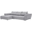 ECKSOFA in Webstoff Hellgrau  218/304 cm  - Silberfarben/Hellgrau, MODERN, Kunststoff/Textil (218/304cm) - Carryhome