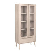 VITRINE in Eiche Eiche Bianco  - Eiche Bianco, KONVENTIONELL, Glas/Holz (80/178/37cm)